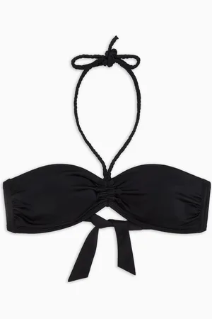 Armani Exchange Top de bikini bandeau de tela ASV