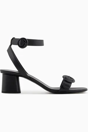 Emporio Armani Sandalia de tacón con doble tira de piel