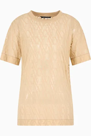 Armani Exchange Camiseta de corte regular con logotipo integral