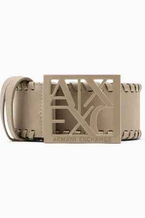 Armani Exchange Cintur??n de ante con logotipo