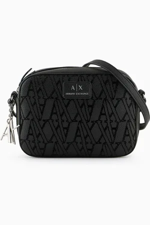Armani Exchange Bolso bandolera con monograma flocado