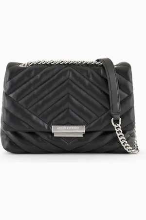 Armani Exchange Bolso bandolera de material acolchado con detalles met??licos