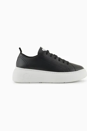 Armani Exchange Zapatillas gruesas de piel