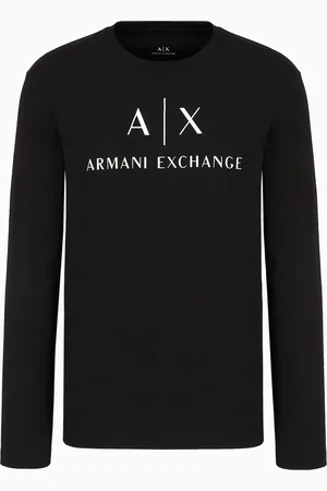 Armani Exchange Camiseta de manga larga con logo estampado