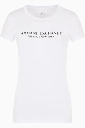 Armani Exchange Camiseta slim fit con estampado Milan New York