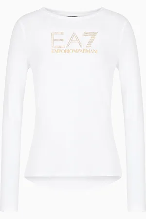 EA7 Camiseta de manga larga Evolution de algodón y modal elástico