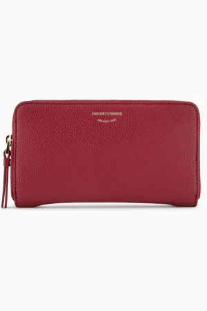 Emporio Armani Cartera MyEA con cremallera perimetral y estampado de ciervo