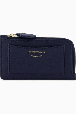 Emporio Armani Tarjetero MyEA con cremallera perimetral y estampado de ciervo