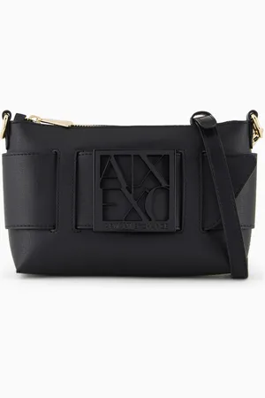 Armani Exchange Bolso de hombro color block con maxilogotipo