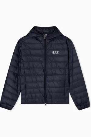 EA7 Chaqueta de plumas plegable Core Identity con capucha