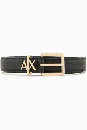 Armani Exchange Cintur??n fino con logo peque??o