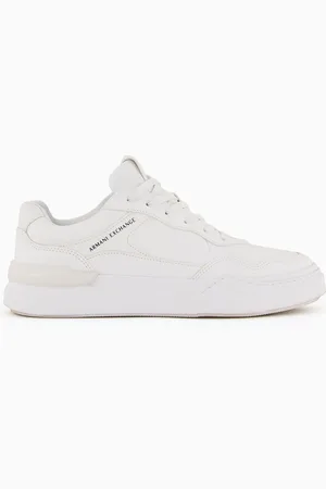 Armani Exchange Zapatillas de piel ecol??gica con costuras decorativas.
