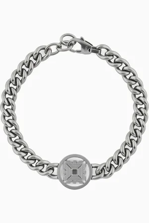 Emporio Armani Pulsera de eslabones de acero inoxidable