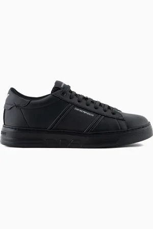 Emporio Armani Deportivas de piel con detalle de logotipo