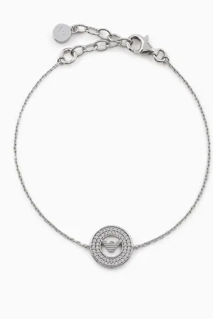 Emporio Armani Pulsera con detalles de plata de ley