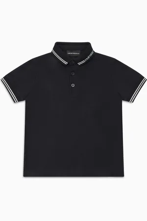 Emporio Armani Polo de punto con logotipo estratégicamente ubicado