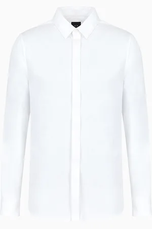 Armani Exchange Camisa slim fit de sat??n el??stico