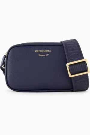 Emporio Armani Funda para cámara con bandolera y estampado de ciervo