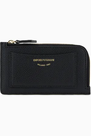 Emporio Armani Tarjetero MyEA con cremallera perimetral y estampado de ciervo