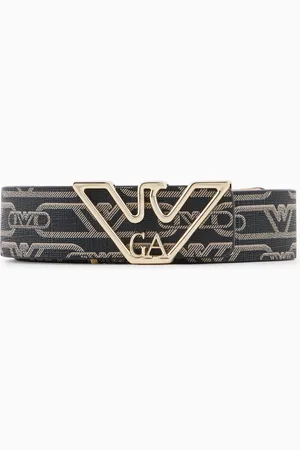 Emporio Armani Cinturón con placa de águila y monograma estampado