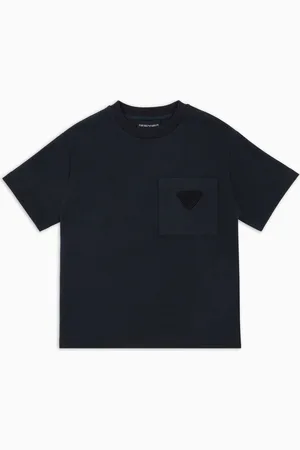 Emporio Armani Camiseta de punto interlock con logotipo bordado ASV