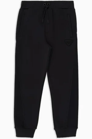 Emporio Armani Pantalones de chándal en punto piqué con logotipo bordado ASV