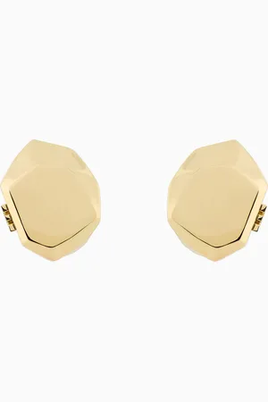 Emporio Armani Pendientes de botón en latón dorado