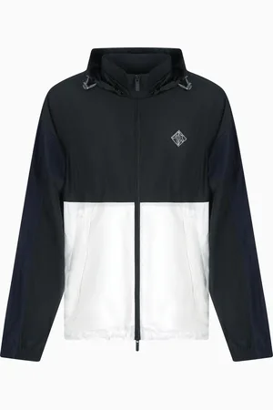Armani Exchange Chaqueta cortavientos con cremallera y bloques de color