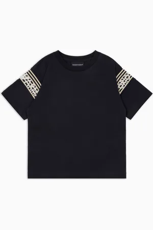Emporio Armani Camiseta ancha de punto con banda con logotipo ASV