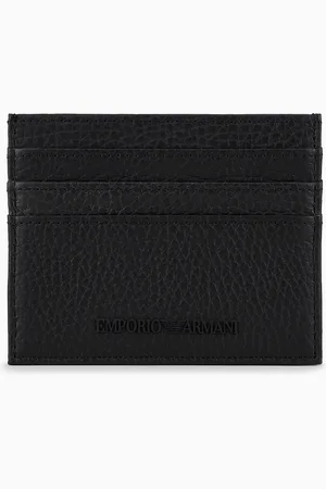 Emporio Armani Tarjetero de piel abatanada
