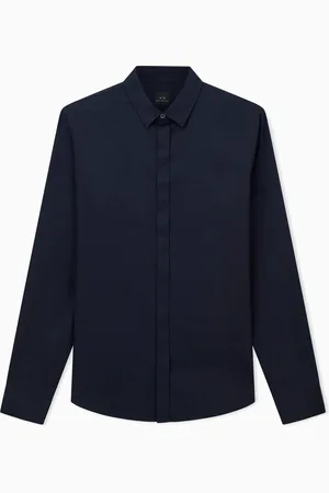 Armani Exchange Camisa slim fit de sat??n el??stico