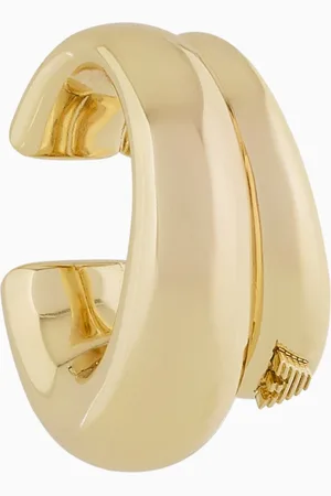 Emporio Armani Pendiente tipo brazalete de latón dorado