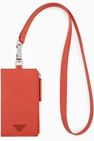 Emporio Armani Tarjetero con bandolera en piel saffiano regenerada ASV