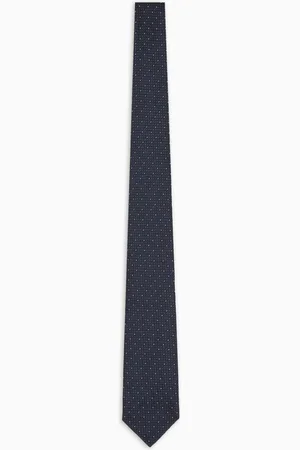 Emporio Armani Corbata de seda pura con microfantasía en tejido jacquard