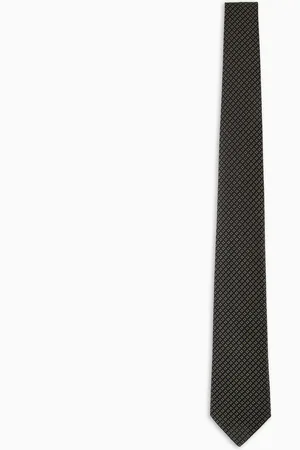 Emporio Armani Corbata en mezcla de seda con efecto óptico en tejido jacquard