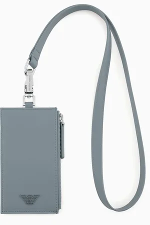 Emporio Armani Tarjetero con bandolera en piel saffiano regenerada ASV