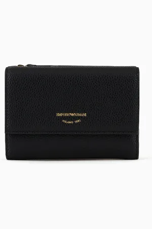 Emporio Armani Cartera plegable MyEA con estampado de ciervo