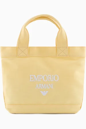 Emporio Armani Bolso shopper de lona con logotipo bordado