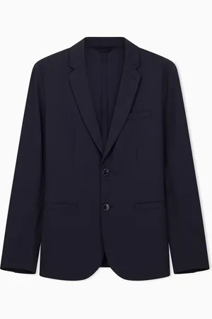 Armani Exchange Chaqueta de botonadura sencilla en sarga ultrael??stica