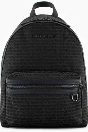 Emporio Armani Mochila de tejido jacquard con inscripción integral