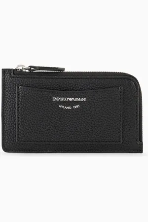 Emporio Armani Tarjetero MyEA con cremallera perimetral y estampado de ciervo