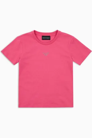 Emporio Armani Camiseta de punto con águila de purpurina