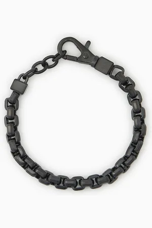 Armani Exchange Black Stainless Steel Chain Bracelet