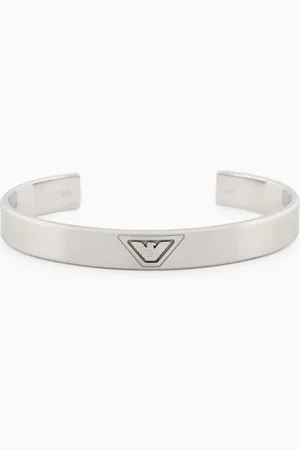 Emporio Armani Pulsera ancha de acero inoxidable