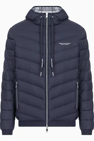 Armani Exchange Plum??fero con cremallera completa y capucha.