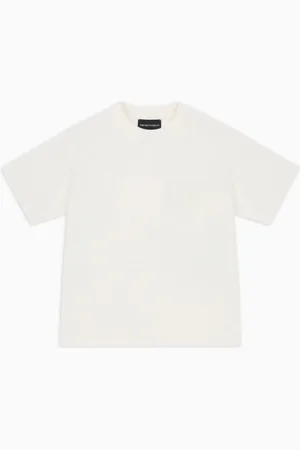 Emporio Armani Camiseta de punto interlock con logotipo bordado ASV