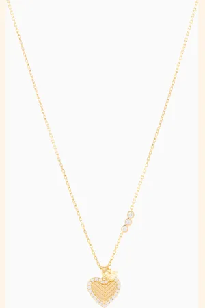 Emporio Armani Collar con colgante en plata de ley color dorado