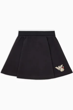 Emporio Armani Falda con cintura elástica en punto doble con bordado del
