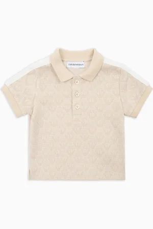 Emporio Armani Polo de punto jacquard con motivo integral de águila