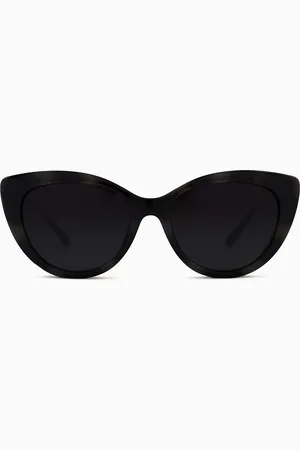Emporio Armani Gafas de sol para mujer de forma ojo de gato con lentes intercambiables